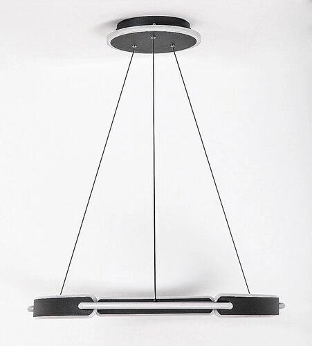 Lampadario LED ring Sindri Rabalux nero Ø60 45W 3000-4000K