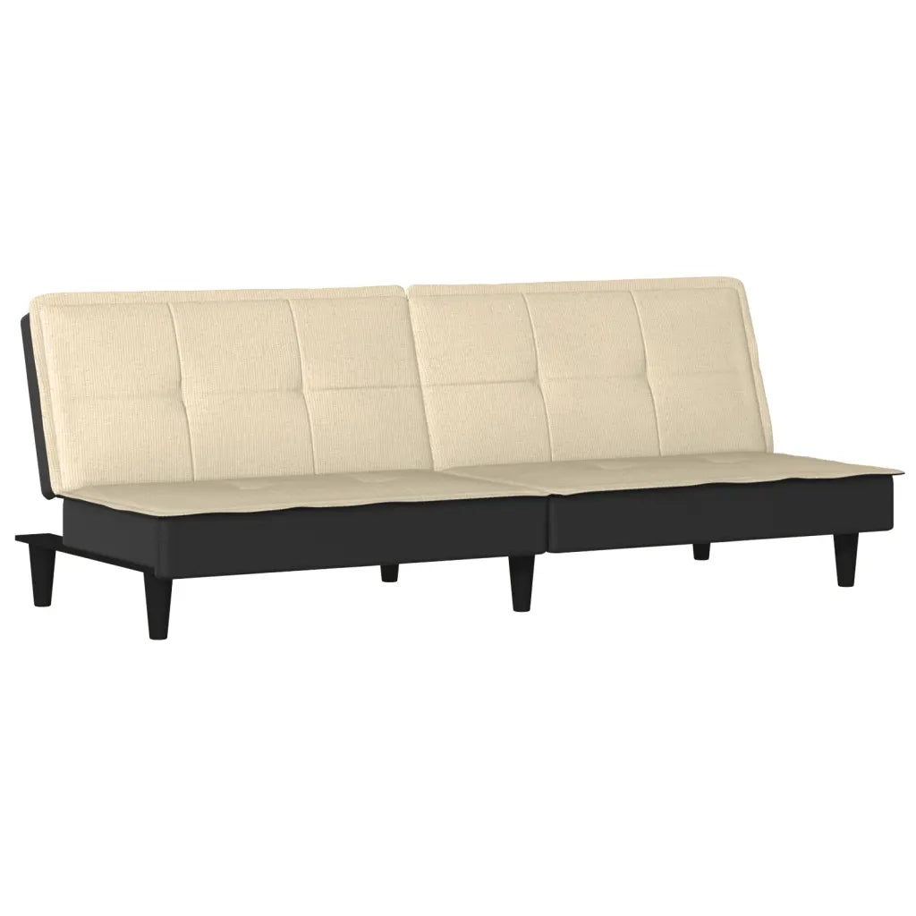 vidaXL Divano Letto Crema in Tessuto