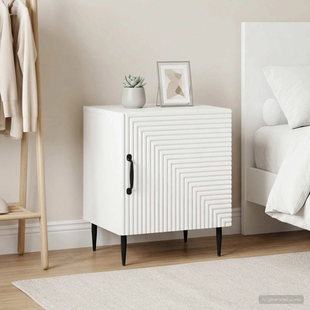 Armadio da Notte 2 pcs Bianco Lucido 43 x 34,5 x 50 cm 894804