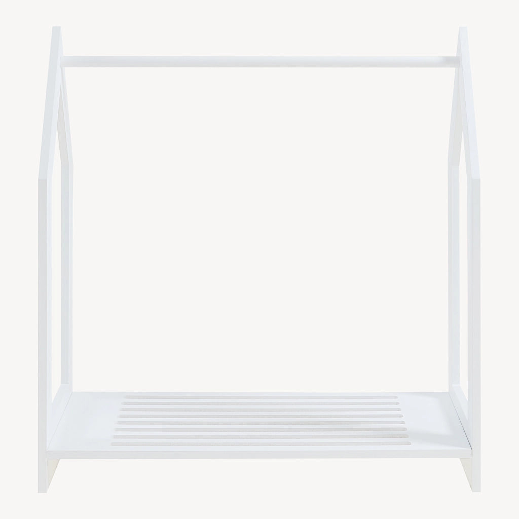 Appendiabiti Langeskov a Forma di Casetta Porta Abiti per Bambini 78x75x35 cm Bianco [en.casa]