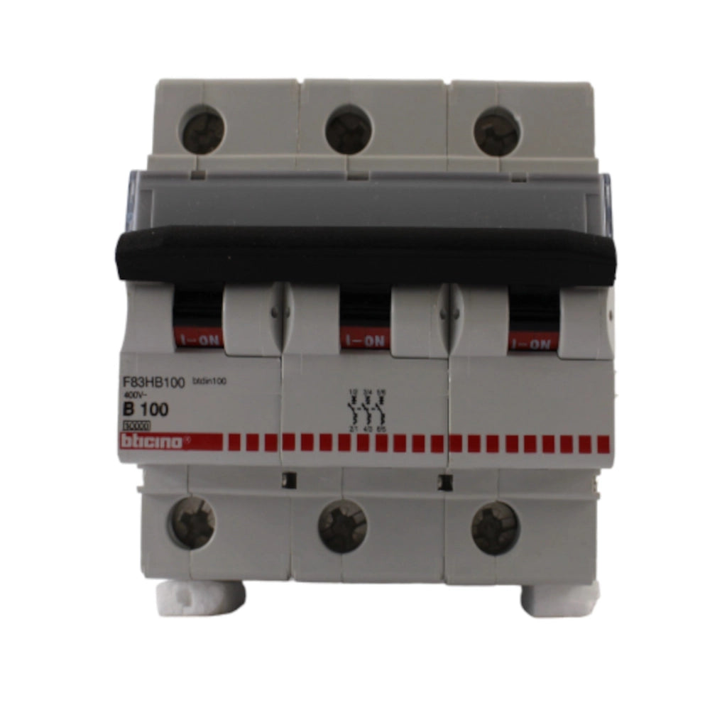 Interruttore magnetotermico 3 poli 3 moduli 100A Bticino