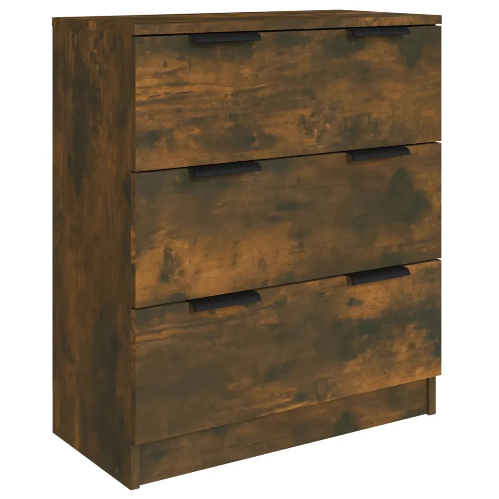 Credenze 3 pz Rovere Fumo in Legno Multistrato 3115801