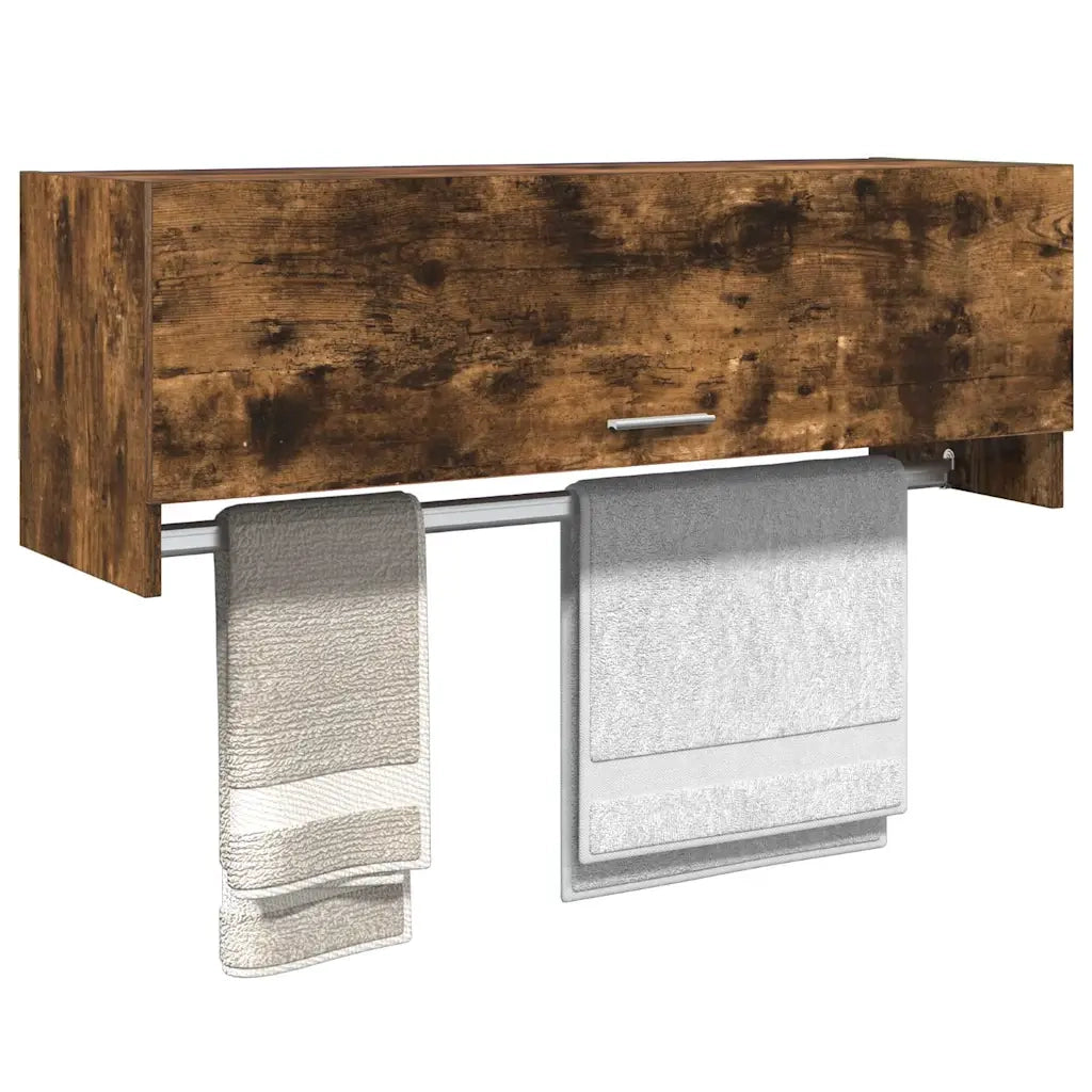 Armadio Rovere Fumo 100x32,5x35 cm in Legno Ingegnerizzato 815213
