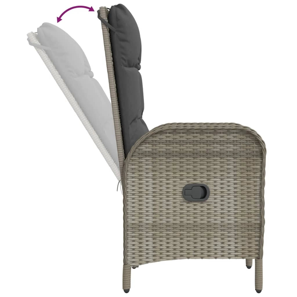 Set da pranzo da giardino per esterni da 5 pezzi con cuscini grigi 02_0013720