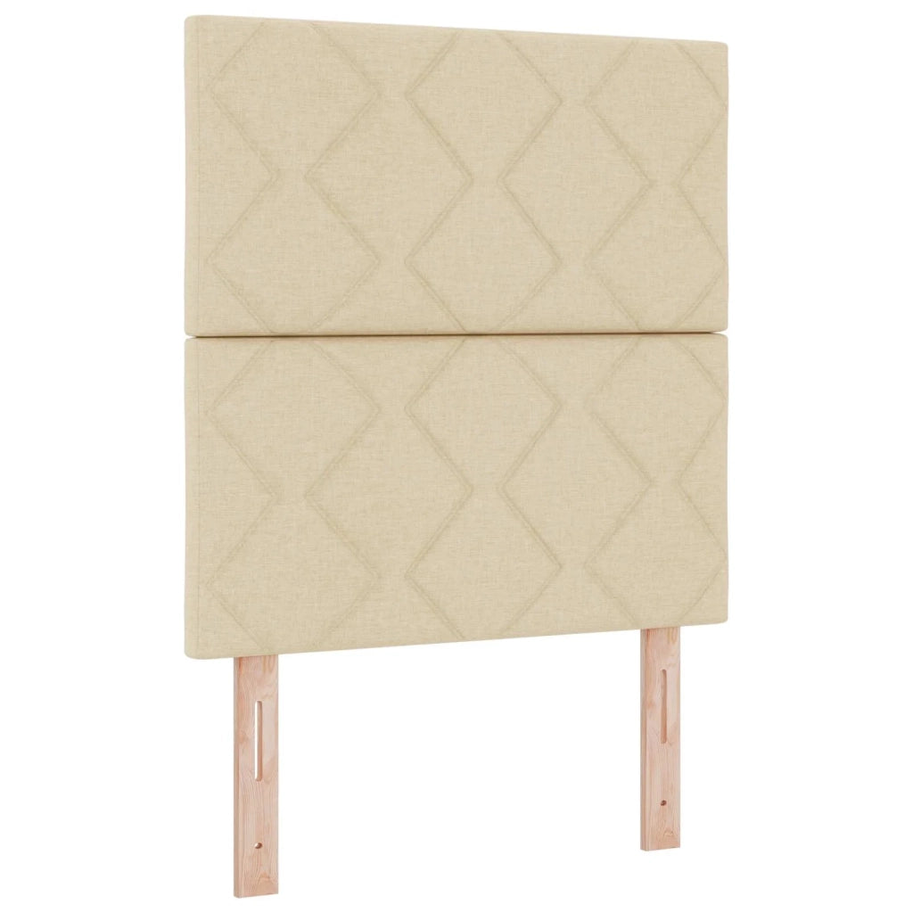 Letto box spring con materasso Crema 80 x 200 cm Tessuto 3455229