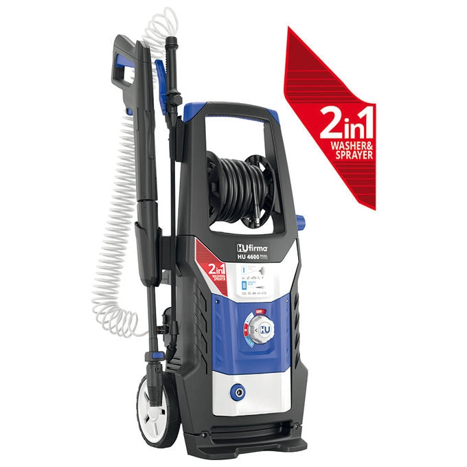 Hu-firma 7587328 HU-4600 Dual System Idropulitrice Acqua Fredda 2200 W 160 bar Pompa Schiumogeno 4 bar 460 L-h Total Stop