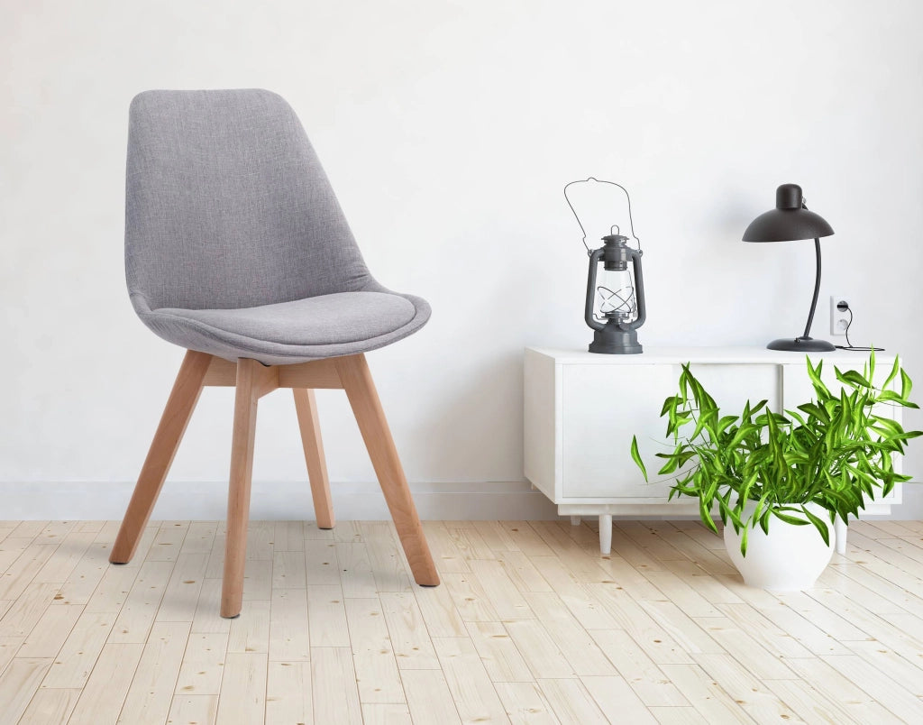 Sedia Borneo Tessuto V2 grigio,natura