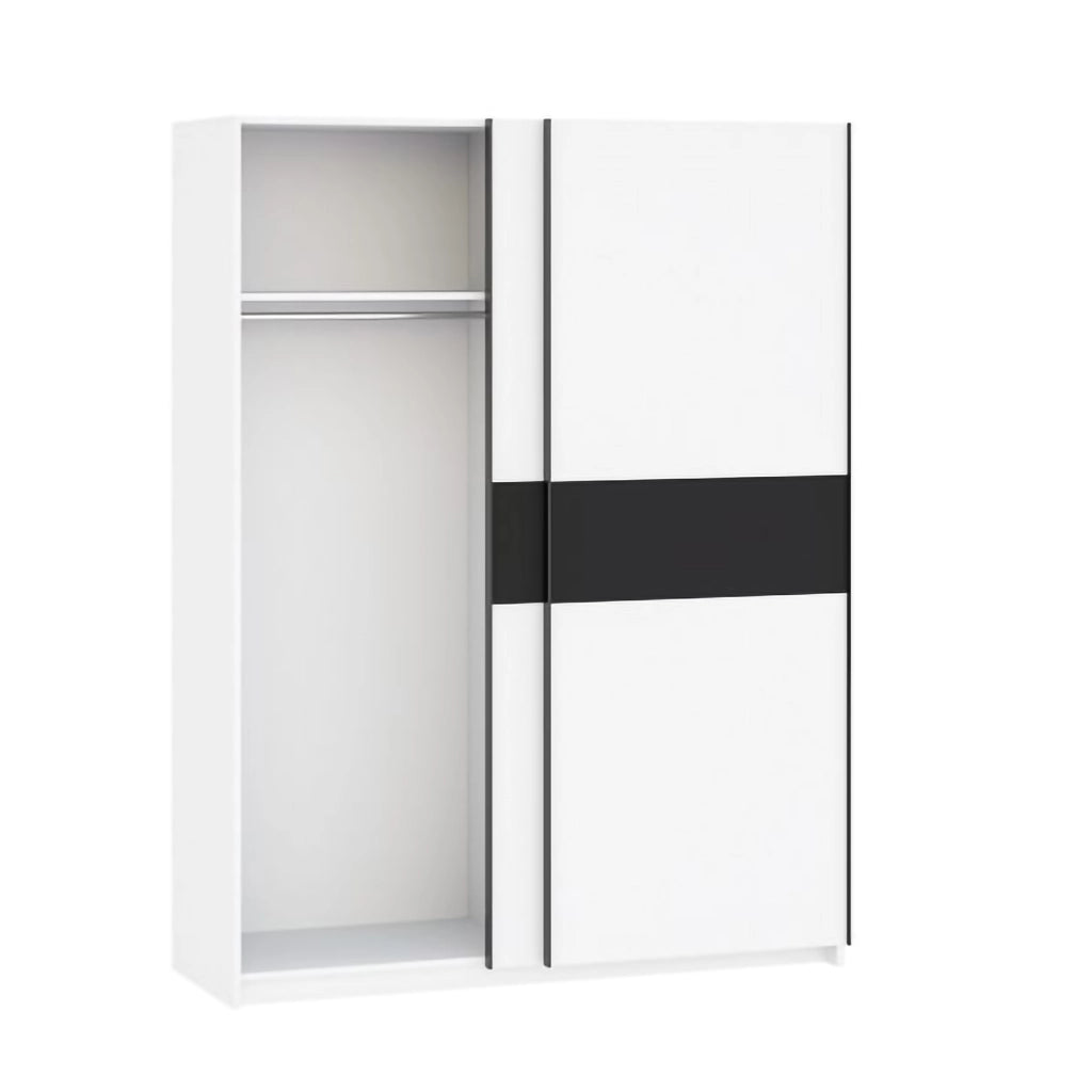 Armadio Camera da Letto Manita, Guardaroba 2 Ante 2 Ripiani, 150x204h cm Bianco