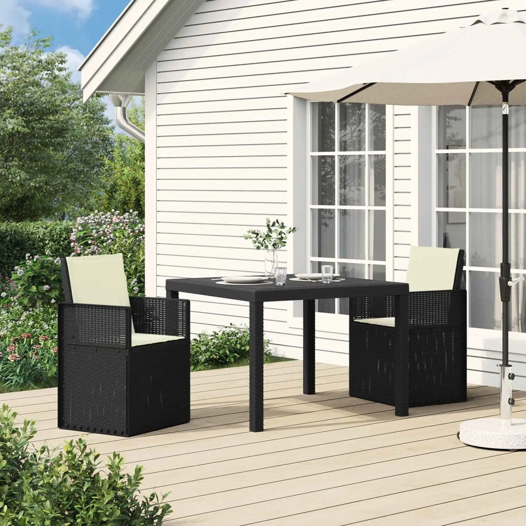 Sedie da pranzo da giardino 2 pcs Antracite e Crema PP