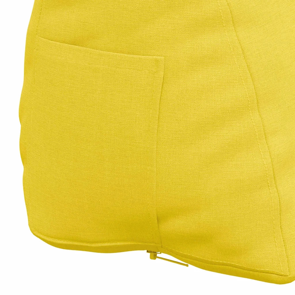 Cuscino per Schiena Giallo Chiaro 60 x 20 x 50 cm Tessuto 42015040