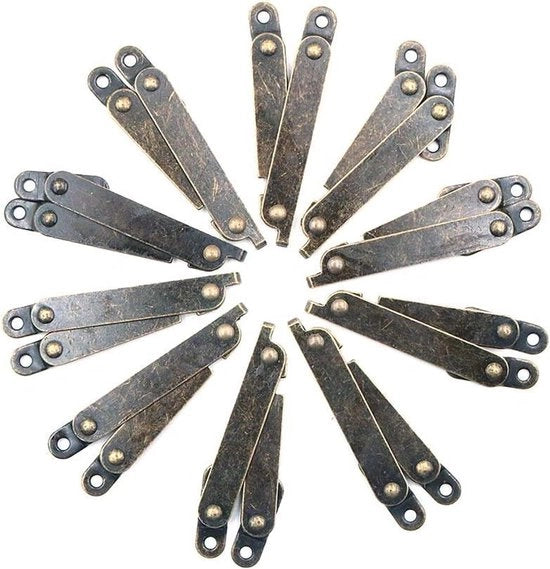 Supporto di chiusura in bronzo antico per porte di armadi - decorativo e funzionale - 68x11mm