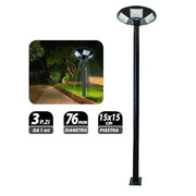 Trade Shop - Palo In Ferro Per Lampione Led 3 Metri Da Giardino Nero Da Esterno Pt-gd-3n -