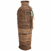 Vaso in foglia di banano naturale marrone, D17x58h cm