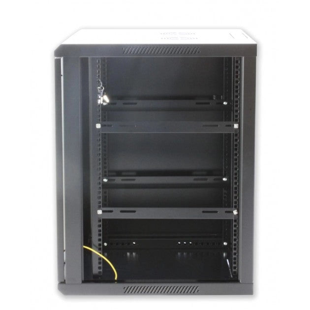 Armadio Rack 19'' a muro 20 unità sezione unica prof. 450mm Nero