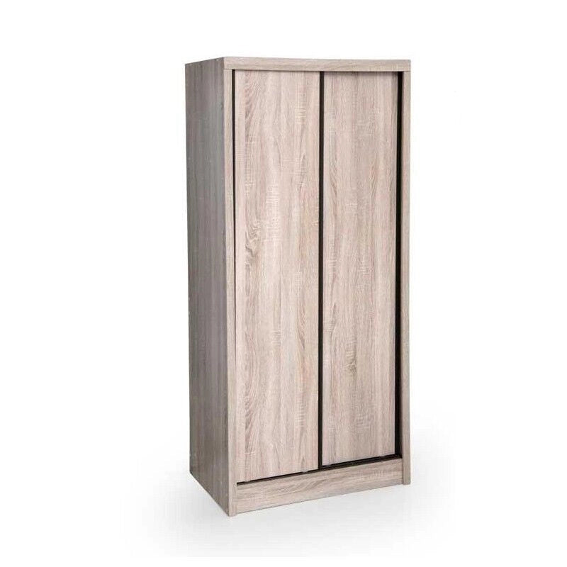 ARES ARMADIO IN LEGNO CON ANTE SCORREVOLI 84 X 56 X 187 CM COLORE ROVERE