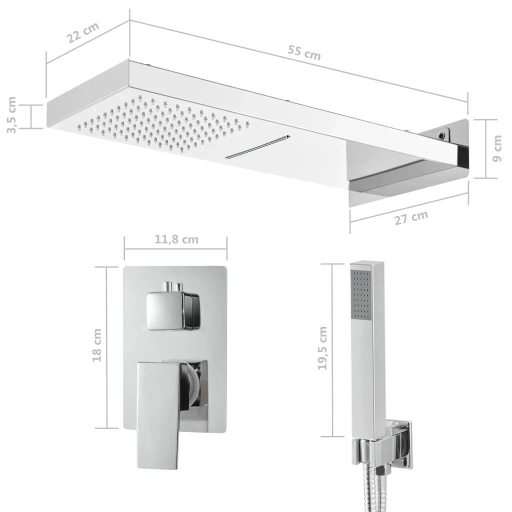 Sistema doccia in acciaio inox Silver 201 02_0003105