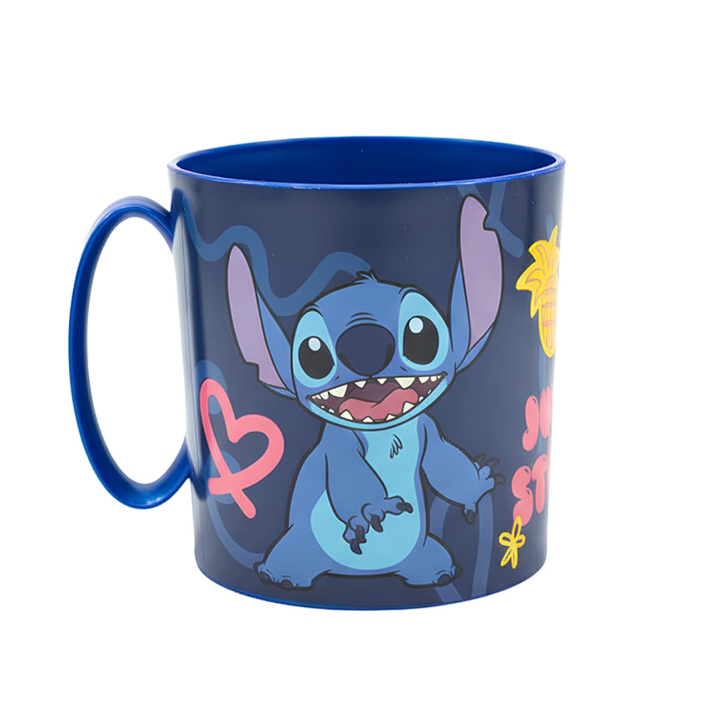 Tazza Compatibile Microonde Stitch 390ml Collezione Palmiers Senza BPA Blu Disney