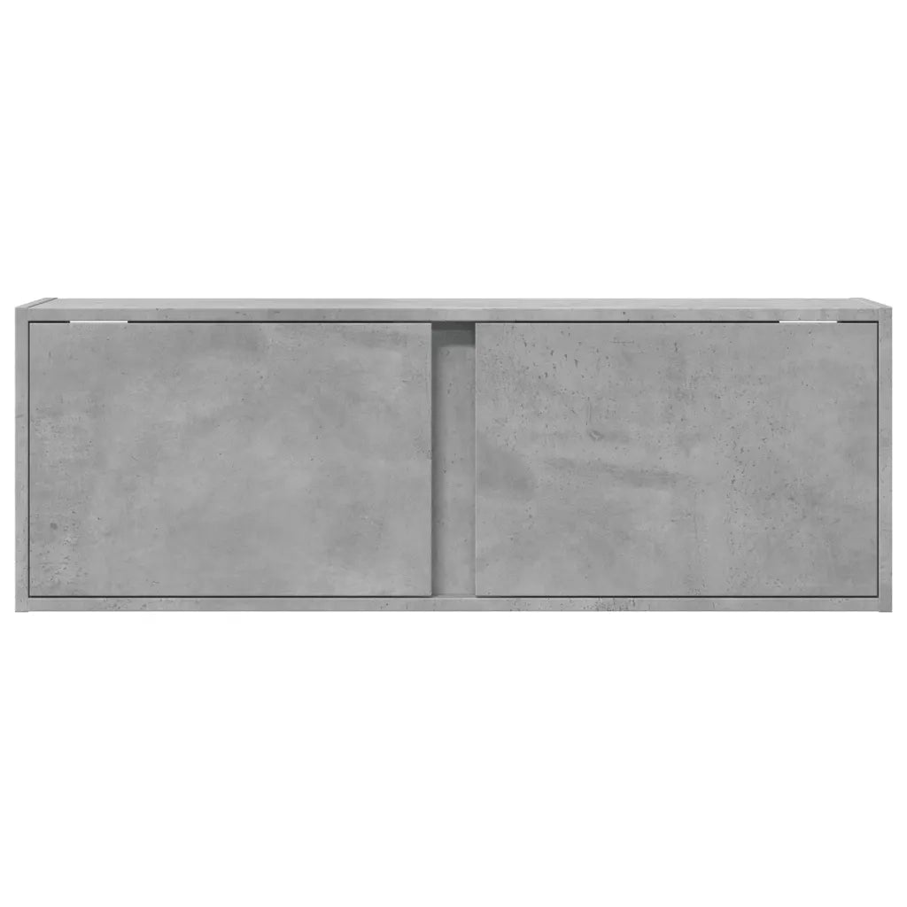 Mobile TV a Parete con Luci LED Grigio Cemento 100x31x35 cm 852267