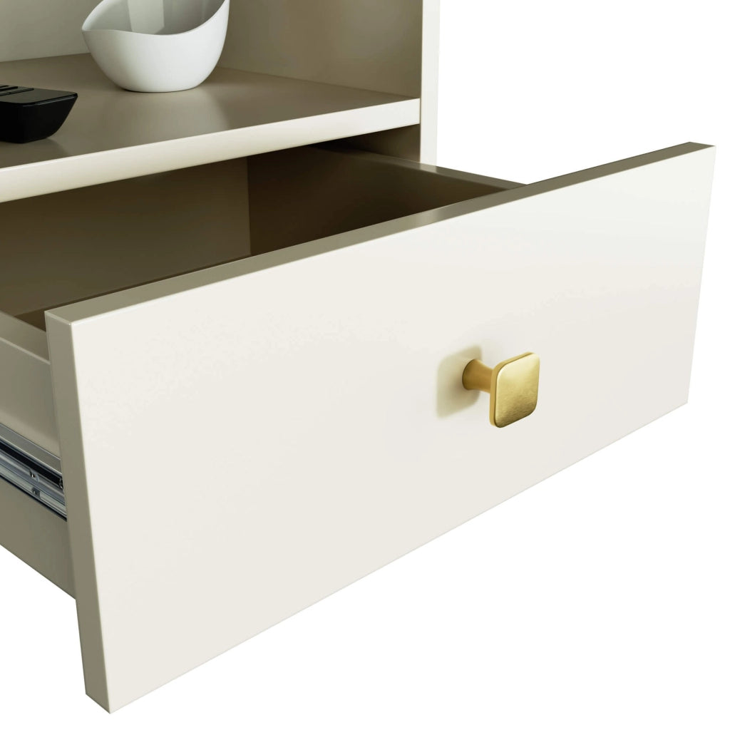 Comodino AKORD MOBI color cashmere con cassetto L40 x H43 x P37 cm