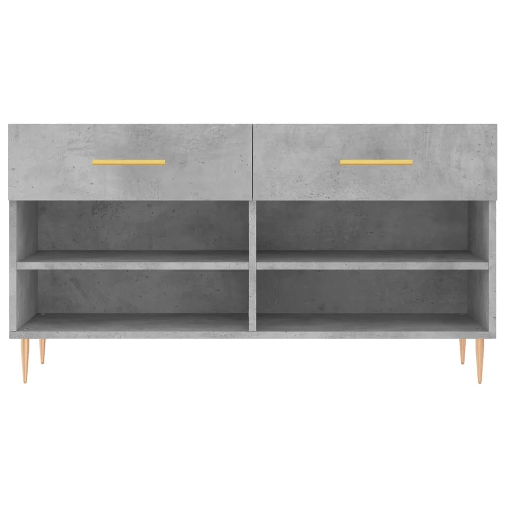 Panca portascarpe/stivali cassettiera scaffale mobiletto portaoggetti per ingresso 102 x 35 x 55 cm legno ingegnerizzato grigio 02_0022965