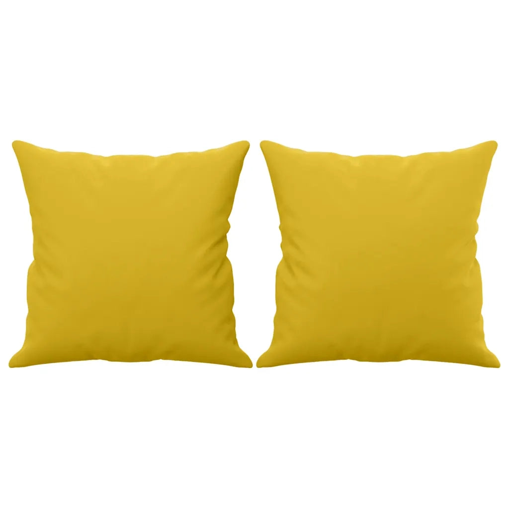 Divano a 3 Posti con Cuscini Giallo 180 cm in Velluto 3200961