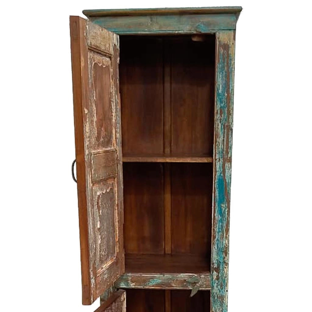 Credenziale in legno artigianale 57x36x191h cm
