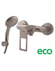 NIL miscelatore doccia in metallo lucido ottone grigio con doccetta