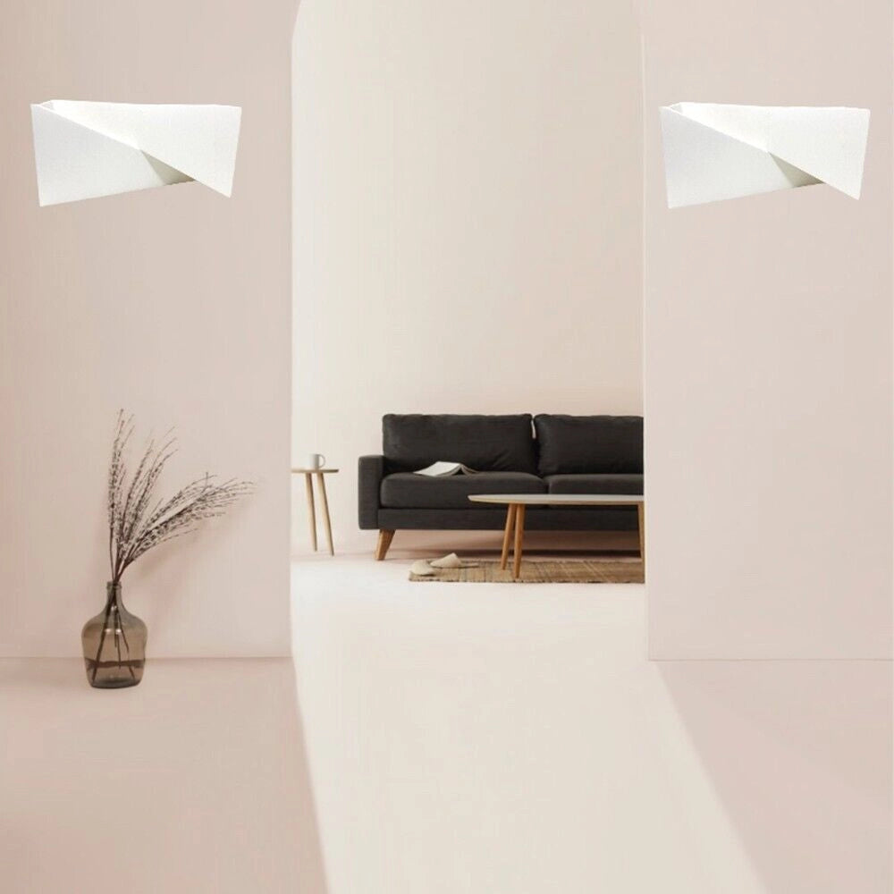 Applique da parete in gesso rettangolare doppia emissione attacco lampadine G9