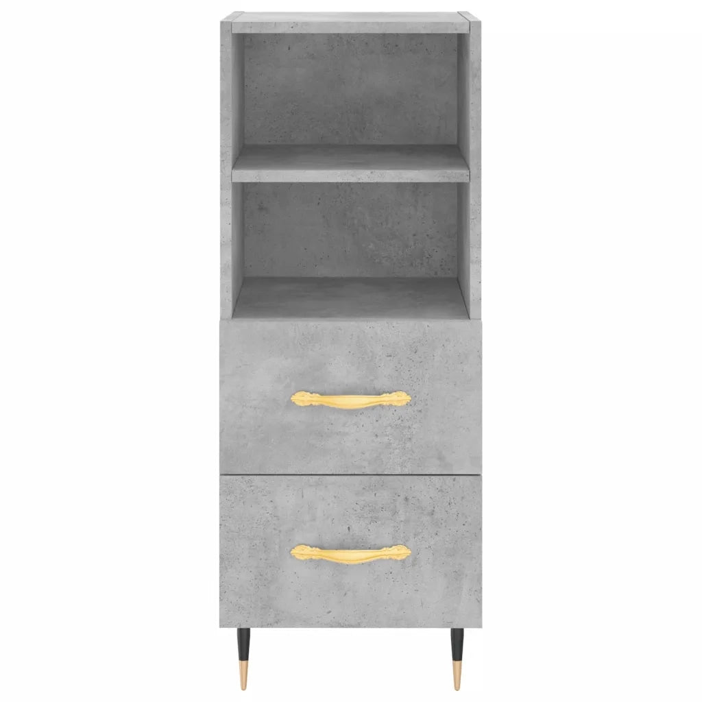 Credenza Grigio Cemento 34,5x34x90 cm in Legno Multistrato 828648