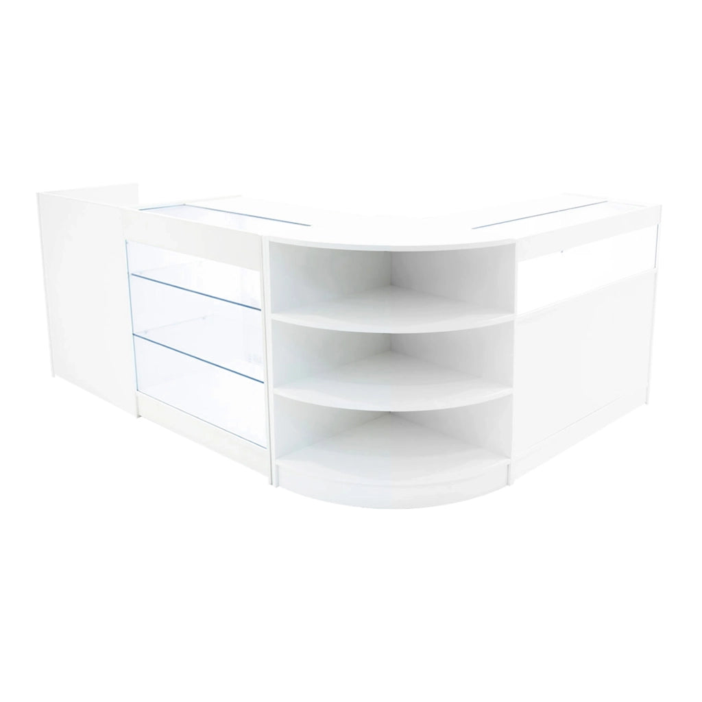 Set Banconi Bianco Hyperion LED K900 B900 LM60 TB60 con Serrature e Vetrina