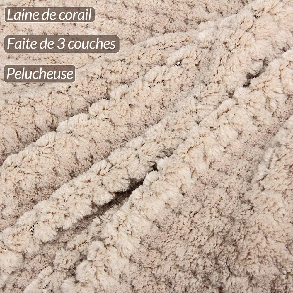 Coperta Elettrica Riscaldante 160x140cm 5 Livelli Calore Pile Corallo 2x 60W Lavabile Grigio