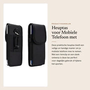Borsa per smartphone - Tasca per telefono cellulare - Tessuto Oxford di alta qualità - Dimensioni interne 12,5 x 6,5 x 1,5 cm - Resistente - Leggero 200 gram