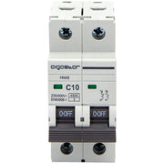 INTERRUTTORE MAGNETOTERMICO 2 POSTI AIGOSTAR - 2P VOLT 230 A 10 KA 4,5 BIPOLARE- 2 pezzi