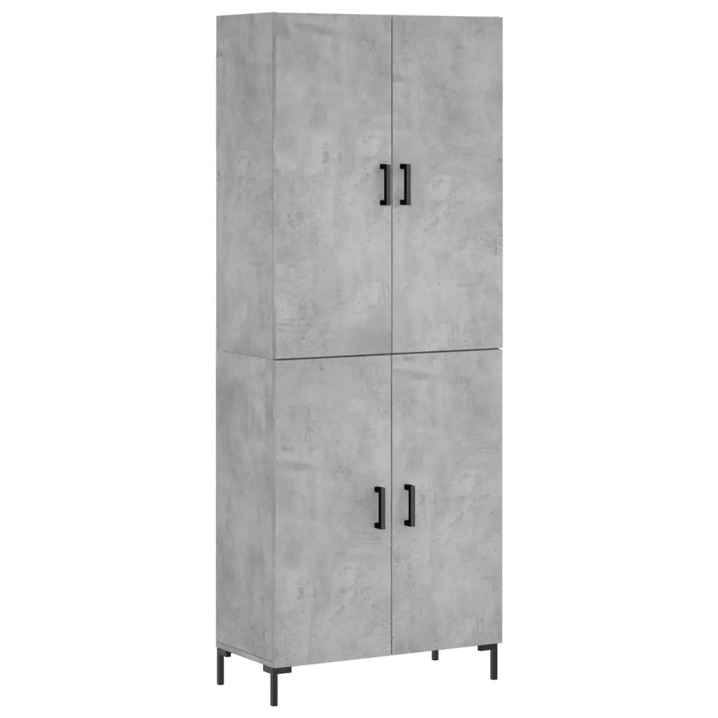 Credenza-Buffet-Armadio da cucina Grigio Cemento 69,5x34x180 cm in Legno Multistrato 334366