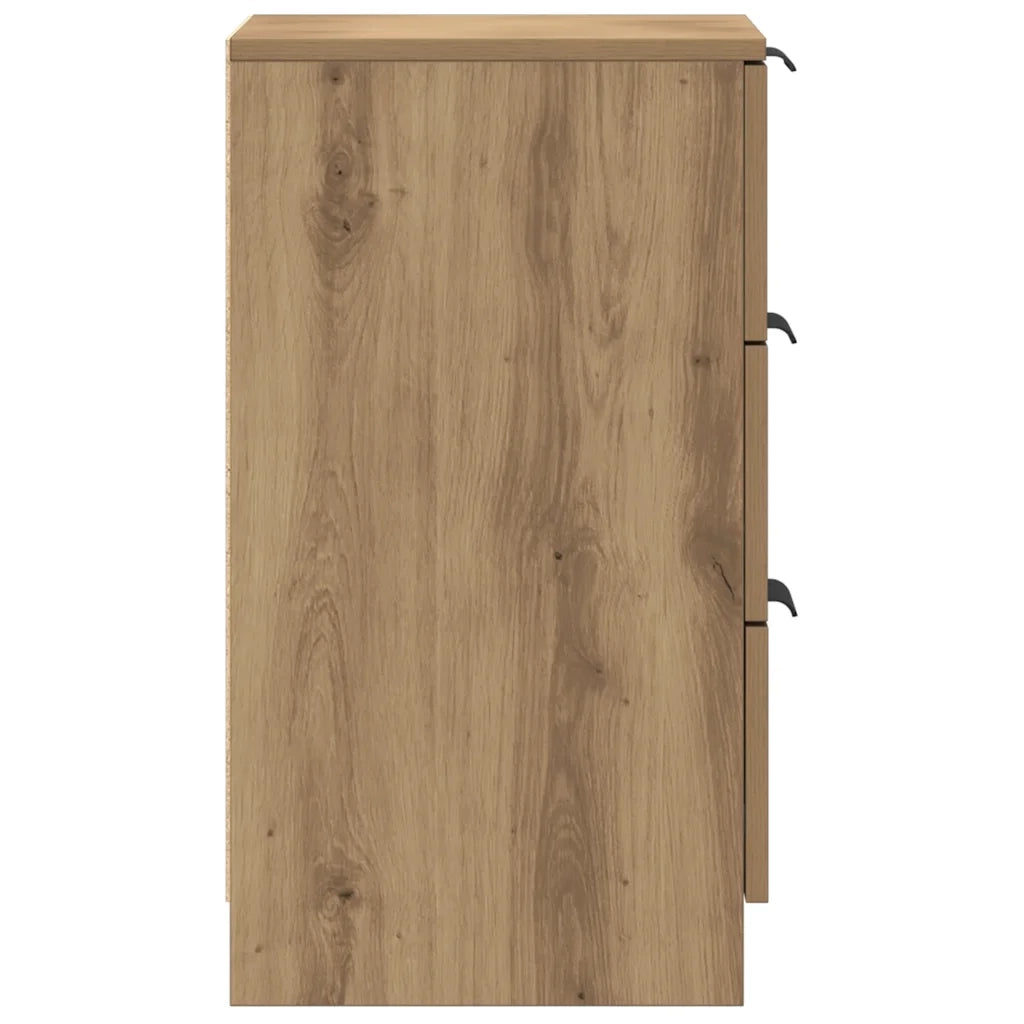 Comodino Rovere Artigianale 40x36x65 cm in Legno Multistrato 856934