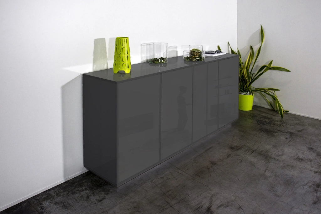 Credenza cucina 180cm buffet mobile soggiorno moderno antracite Ceila Report