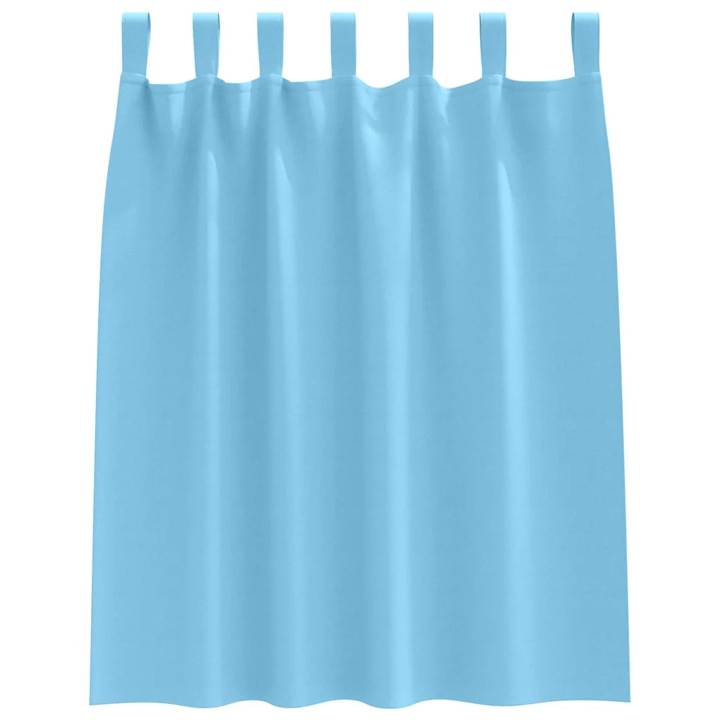 vidaXL Tende con tende 2 pcs Azzurro Poliestere