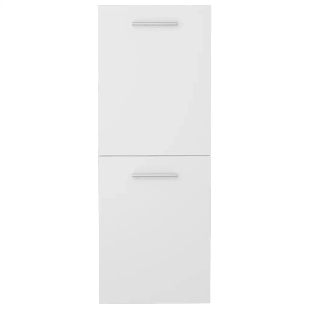 Armadio da Bagno Bianco 30x30x80 cm in Legno Multistrato