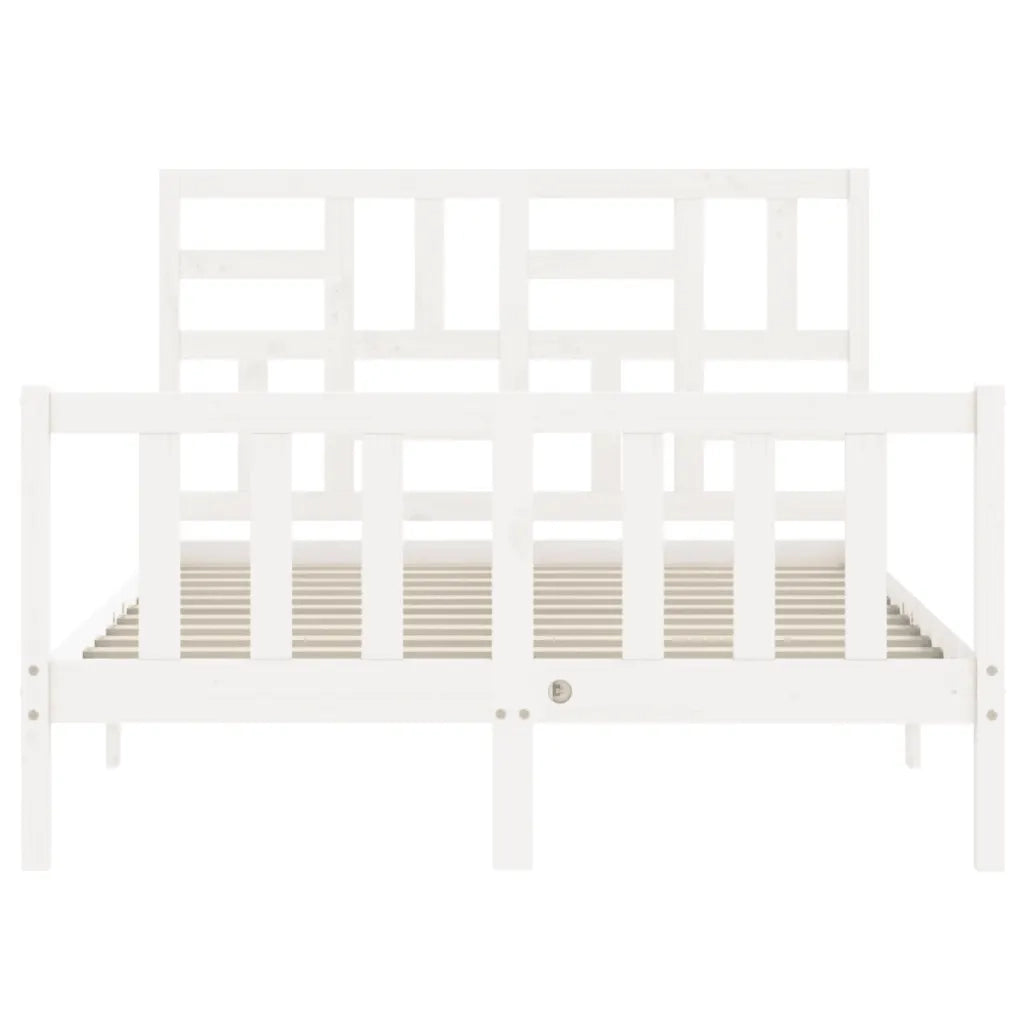 Giroletto senza Materasso-Struttura Letto Bianco 140x200 cm Legno Massello Pino 508026