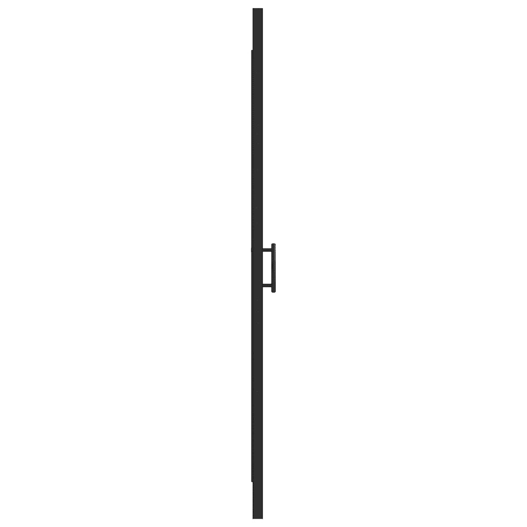 Parete Doccia 91x195 cm Vetro Temperato Semi Smerigliato Nero 151866
