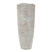 Vaso Decorativo Linee, Bianco, Poliresina, 45x18x18 cm