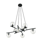 Lampadario a sospensione Emibig ESSA 8xE14 nero vetro