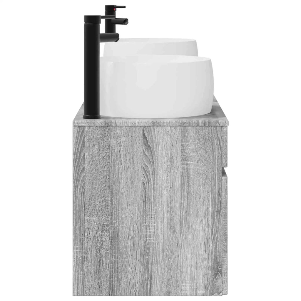 Set di Armadi da Bagno 3 pz Sonoma grigio 49 x 44,5 x 66 cm 3405773