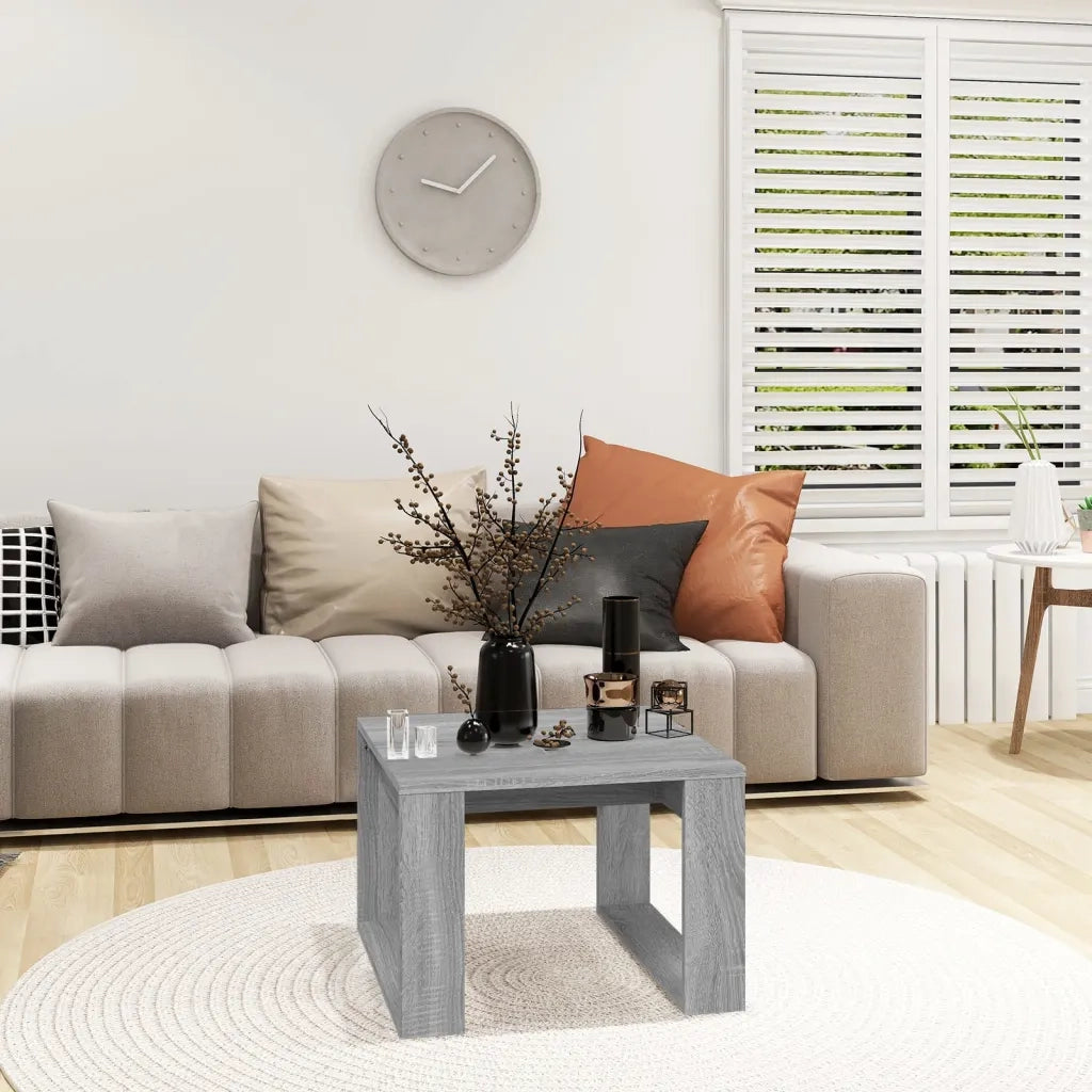 Tavolino Grigio Sonoma 50x50x35 cm in Legno Multistrato 825826