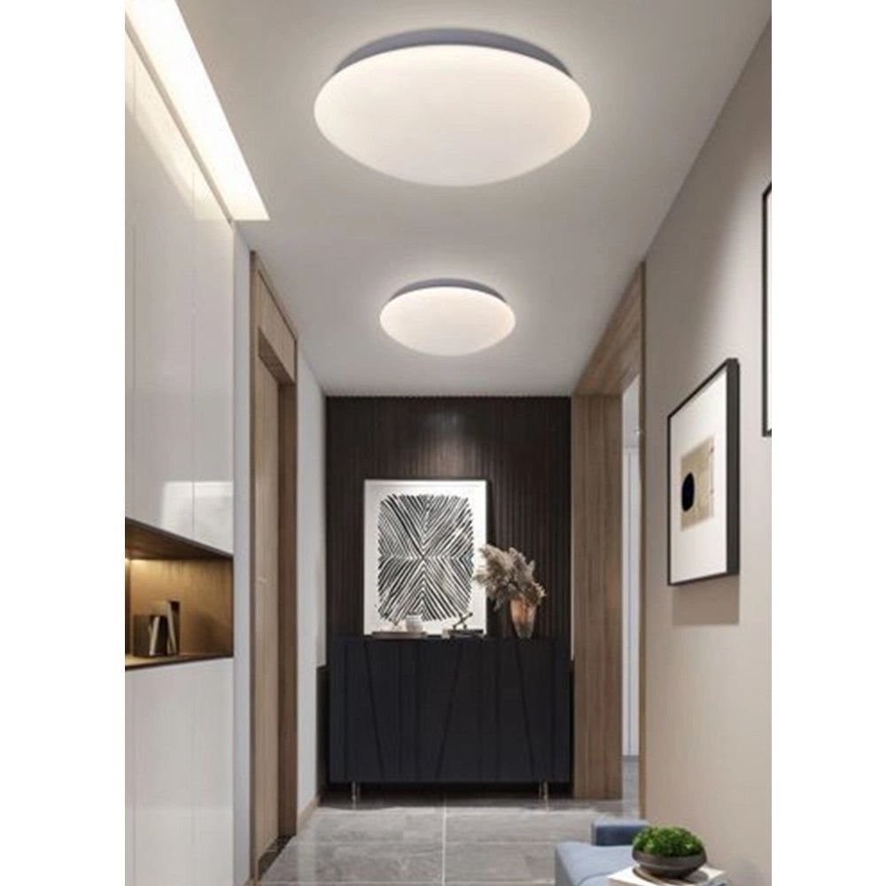 Trade Shop - Plafoniera Tonda Soffitto 18w Metallo Plastica Ip20 Luce 6500k 4000k 3000k C01-18 - -bianco Naturale      -