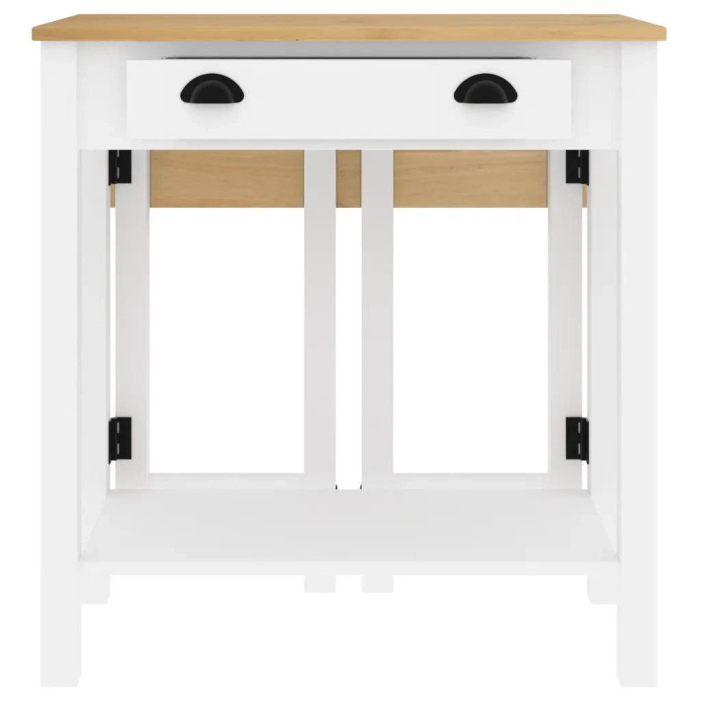 vidaXL Set da Bar 3 pz Bianco in Legno Massello di Pino