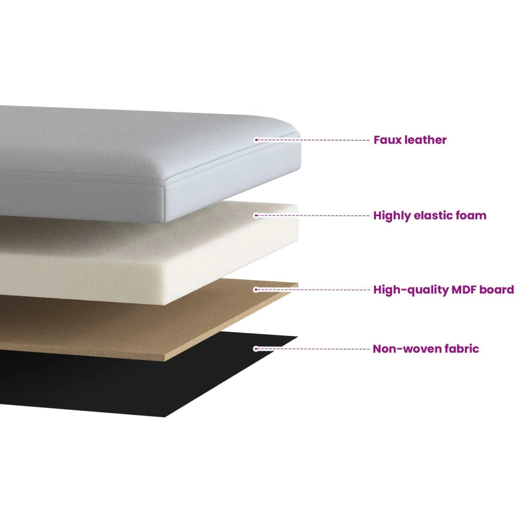 Panchina di stoccaggio pieghevole Bianco PVC 42045234