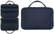 Bagno da viaggio per uomo – grande bagno da appendere con contenitori acqua-tetto e contenitori trucco, bagno da viaggio prático come regalo per il Giorno del Padre (blauw-BT03)
