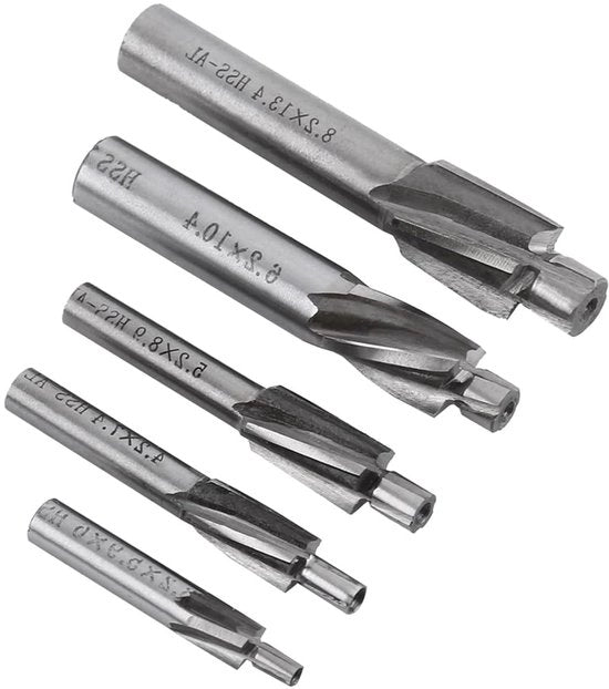 Set di Fori Pilotati con Mould End per M3-M8 - 5 pezzi - Borso a Slot Verzinkato Solido