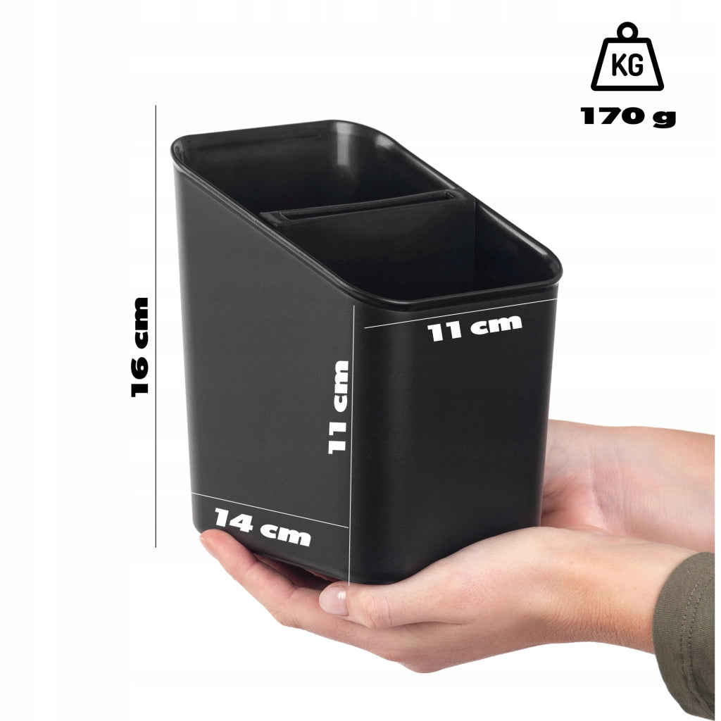 KADAX Scolaposate Organizer per utensili, contenitore in plastica nera
